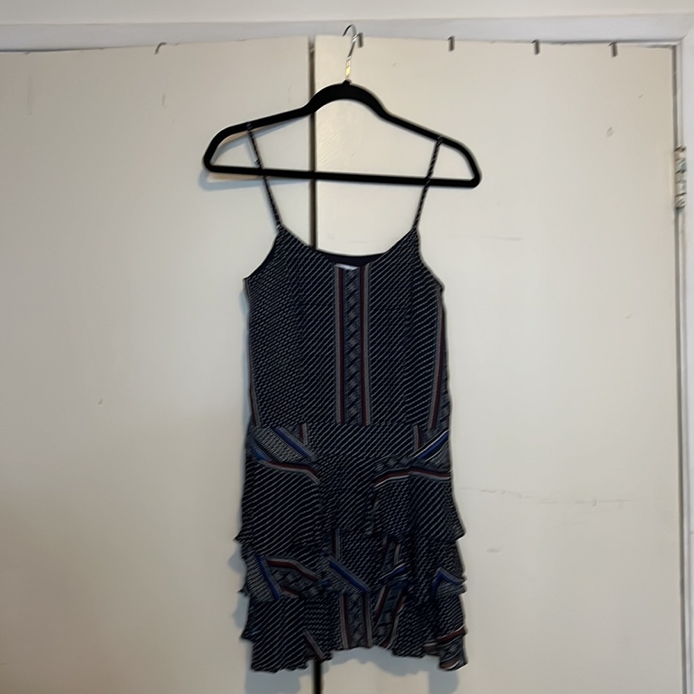 DEREK LAM 10 CROSBY silk tiered minidress